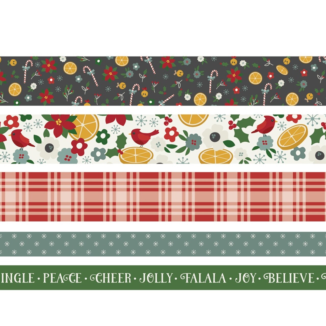Simple Stories Hearth & Holiday Washi Tape 5/Pkg